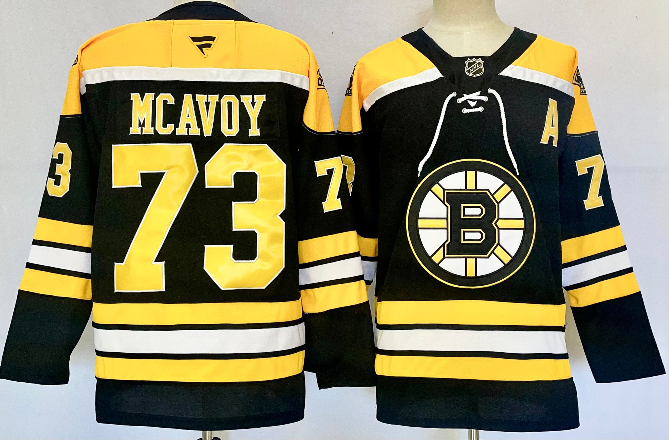 Men Boston Bruins #73 Mcavoy Black 2025 Home Premier Player NHL Jersey